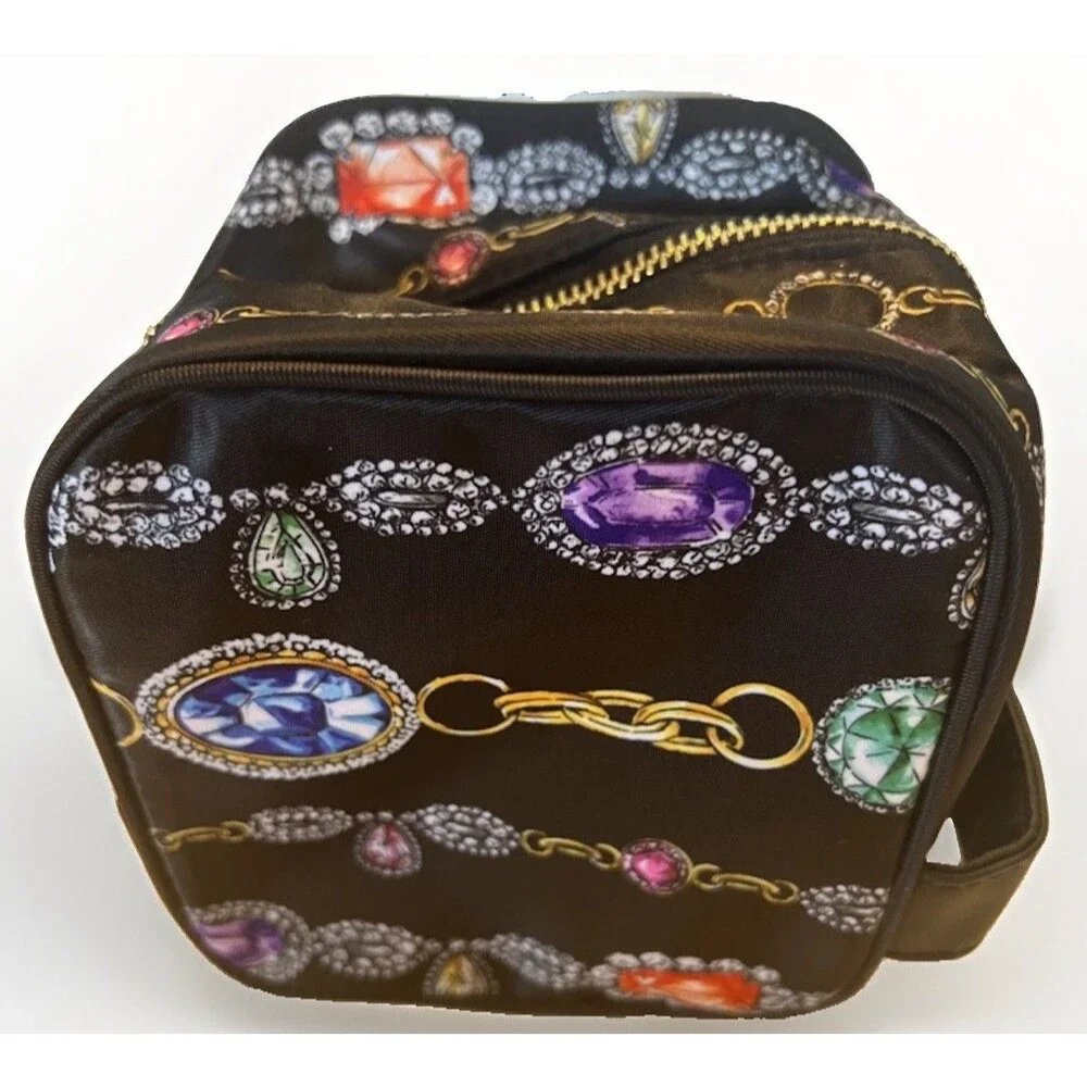 Moschino Fragrances Weekend Travel Makeup Cosmetic Jewelry Bag Gem Chain Couture